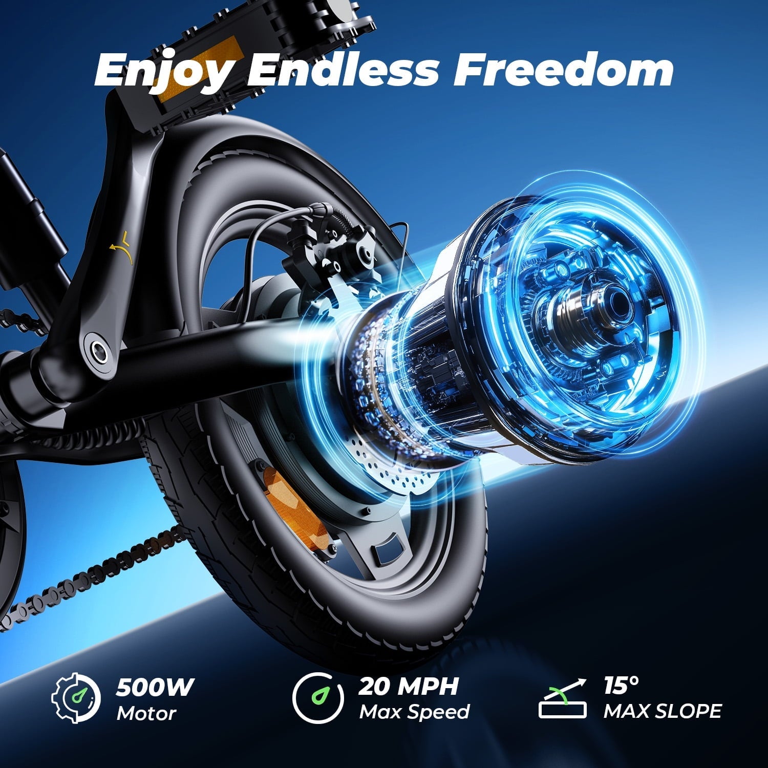 iSinwheel 14 Foldable Electric Bicycle for Adults,500W 42V 10Ah Electric Bike,LCD,20MPH Commuter E Bike for Teen