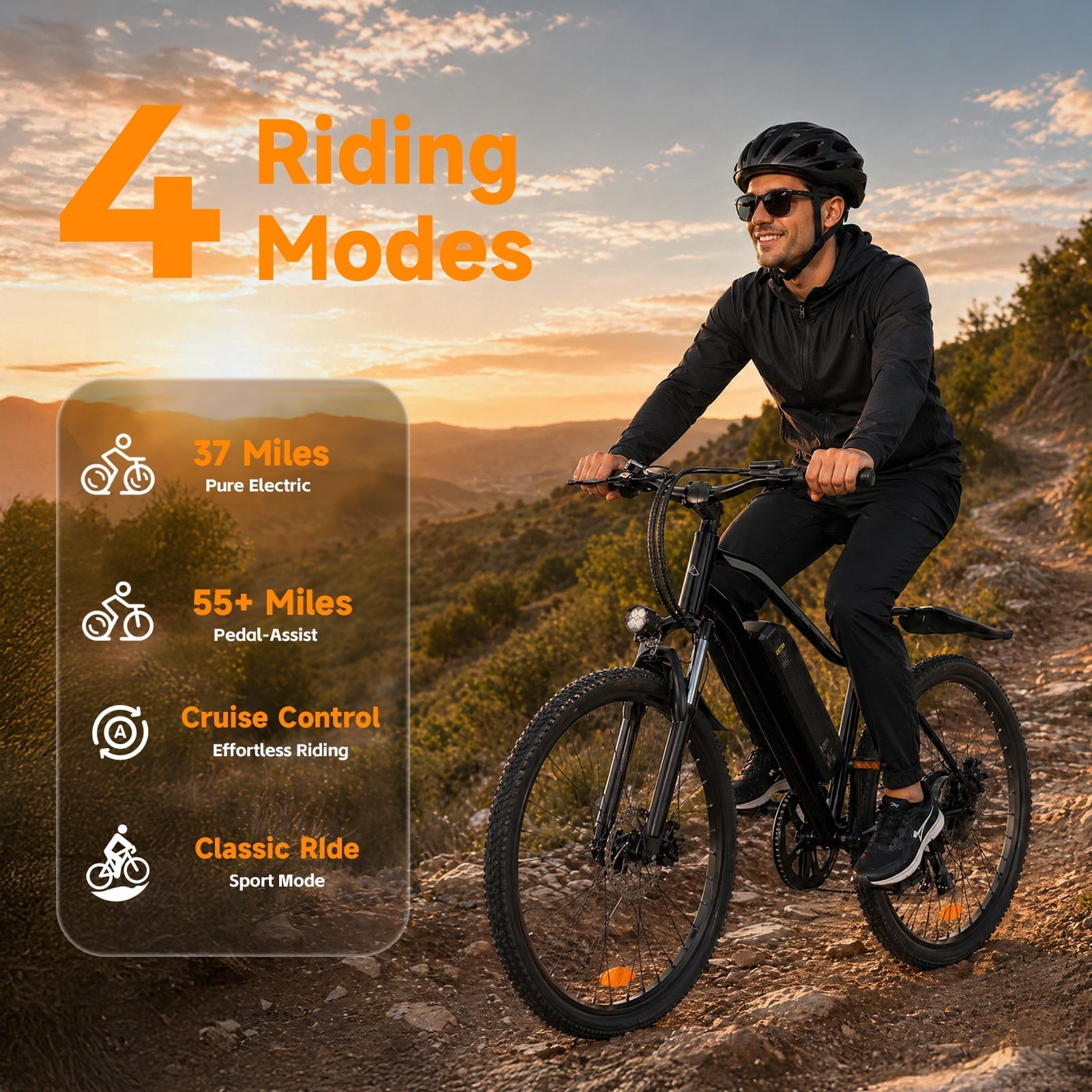 iScooter Electric Bike for Adults 20 Mph, 30+Miles Electric Bicycle,500W Electric Bike with 36V 10.4Ah Battery, 5-Speed, 26 Tires and Front Fork Suspension