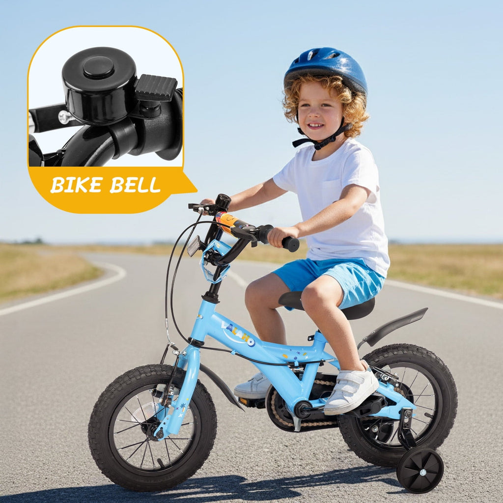 Ktaxon Bike, 18 Inch Bicycle with Training Wheels and Kickstand, Easy to Assemble, Learning to Ride, Blue