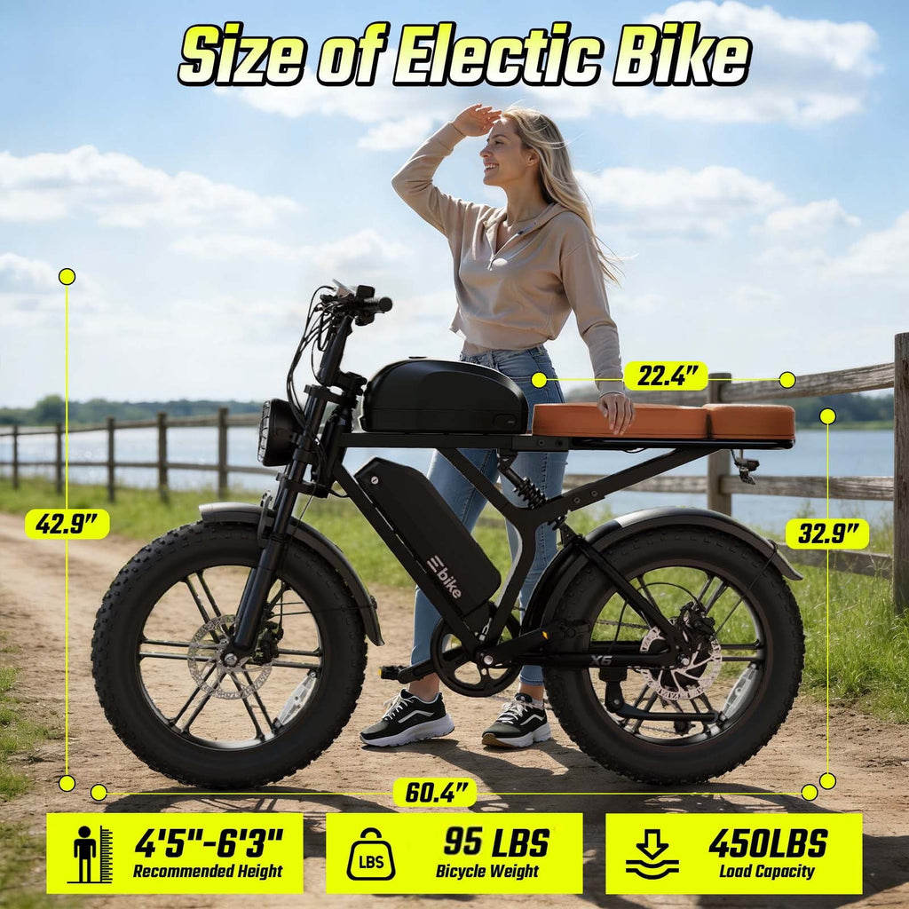SISIGAD Electric Bike for Adults,20x4.0 Fat Tire E Mountain Bicycle,Peak 1500W Motor 48V15Ah Battery UL2849