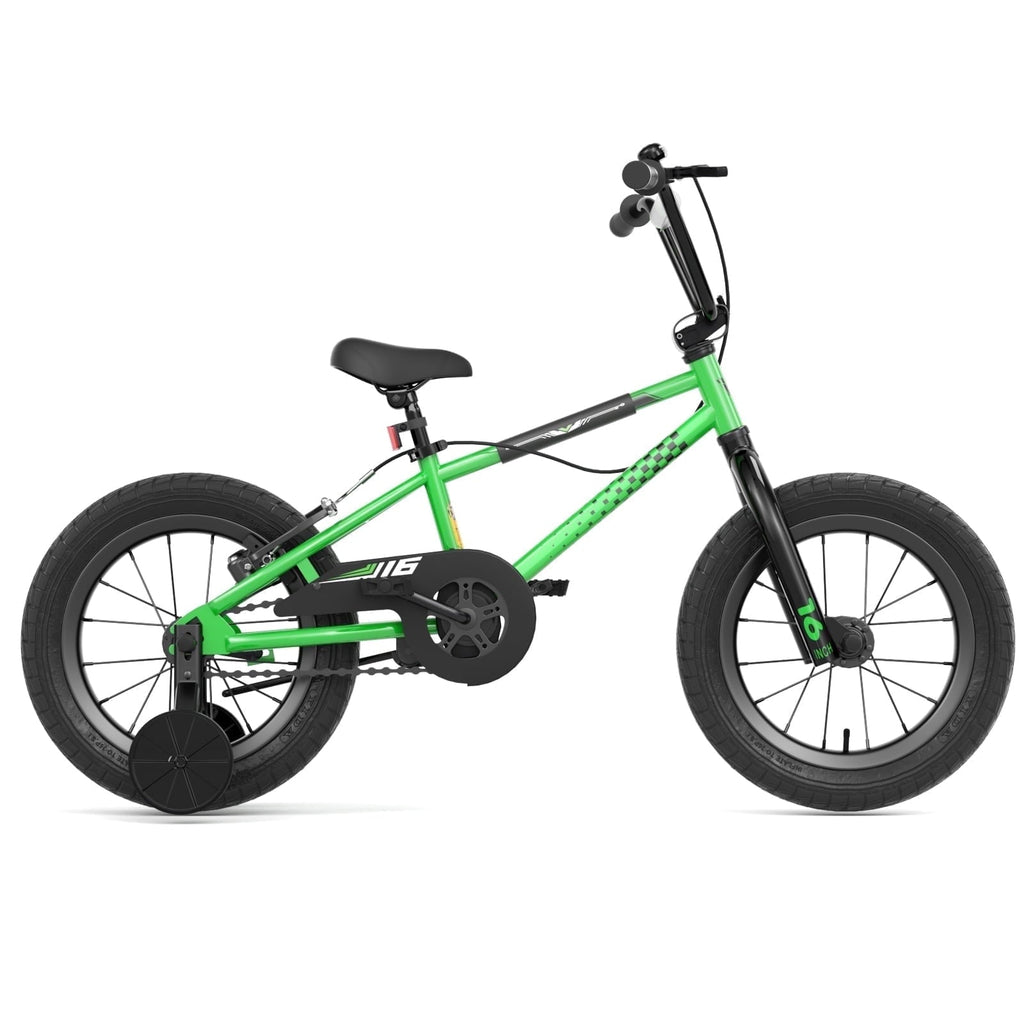 Korimefa Kids Bike, 14 inch Boys Bike BMX Style Bicycle with Training Wheels Coaster Brake for 4 5 6 7 Years Old Toddlers Boys , Blue