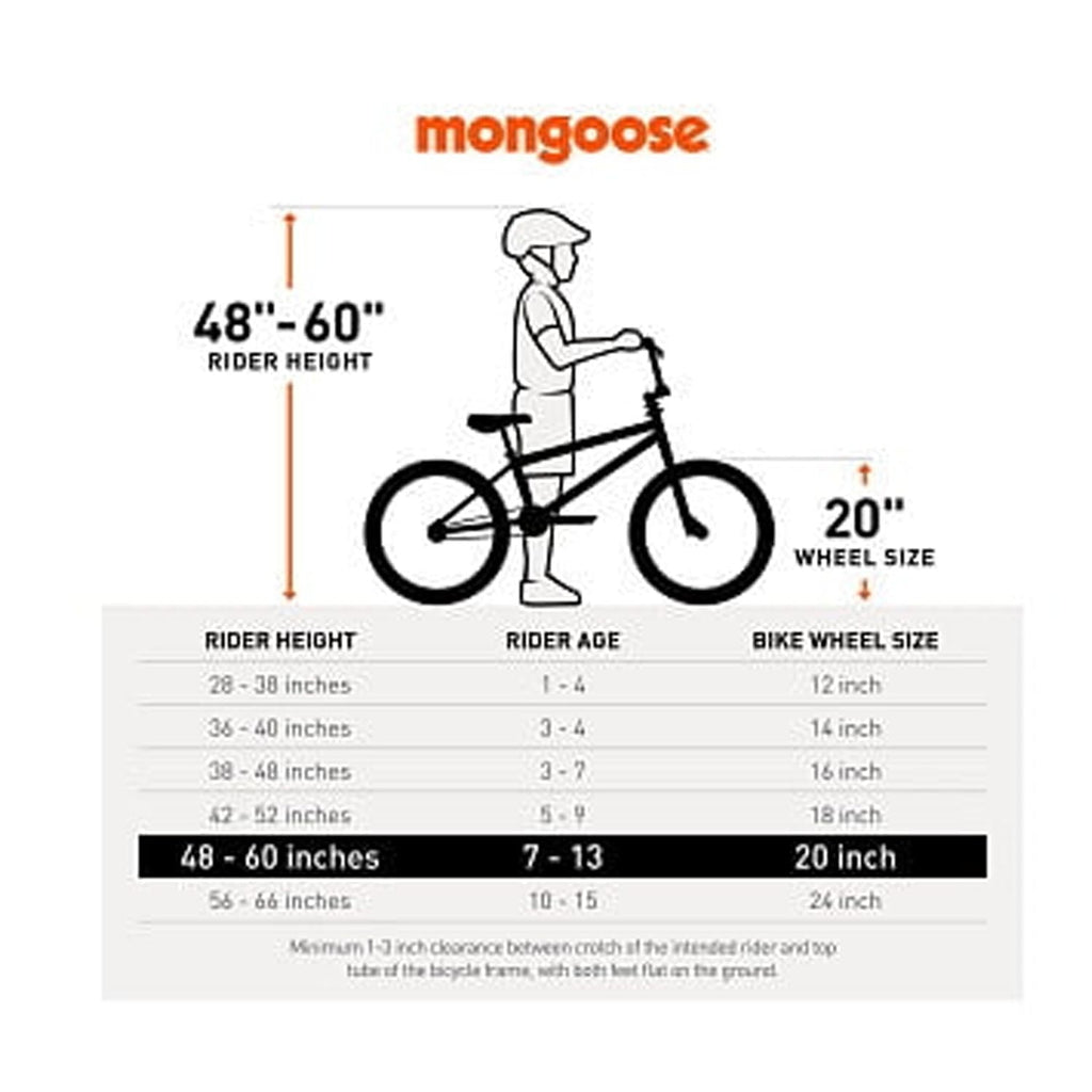 Mongoose Rebel X1 BMX Bike, 20-in. Wheels, Kids Ages 7-14 Years, Gray Child Bicycle