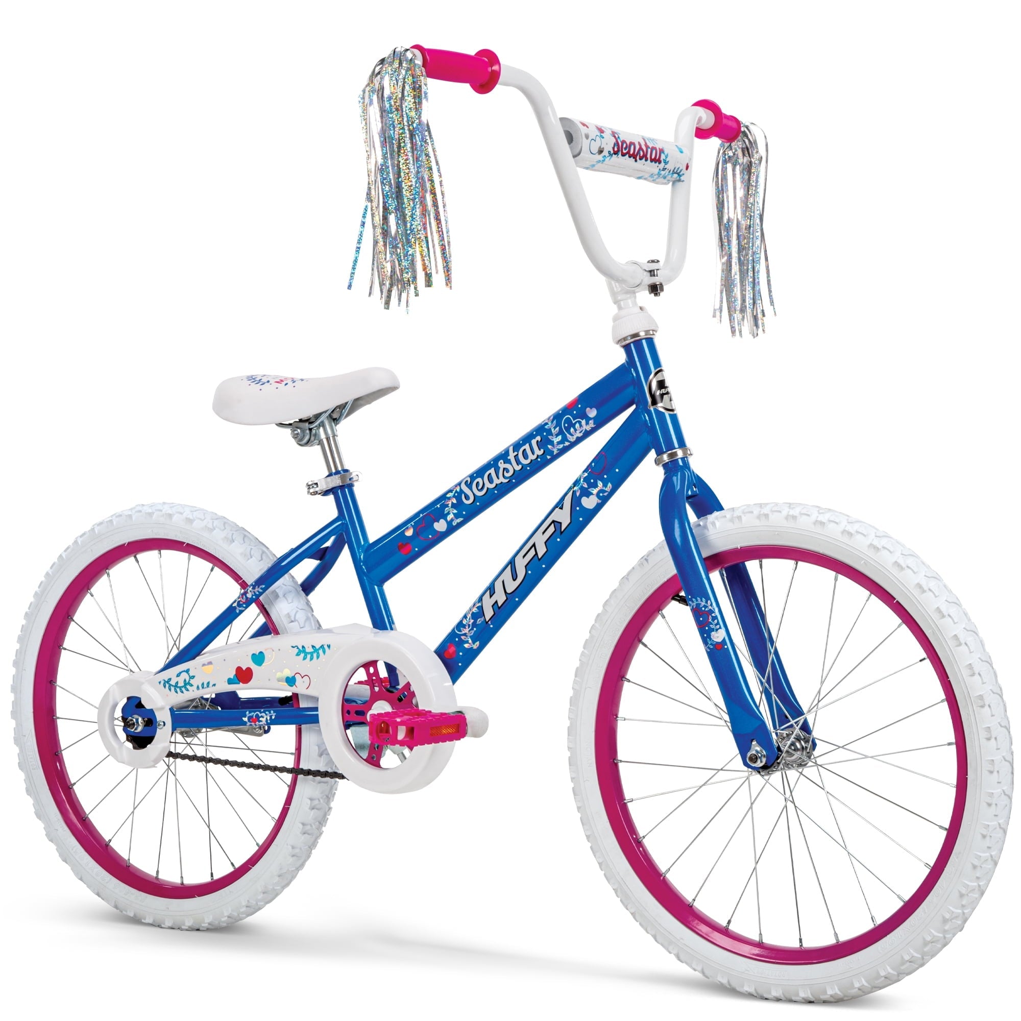 Huffy 20 Sea Star Kids' Bike, Fits Riders 44 - 56, Blue/Pink, Youth, Girls