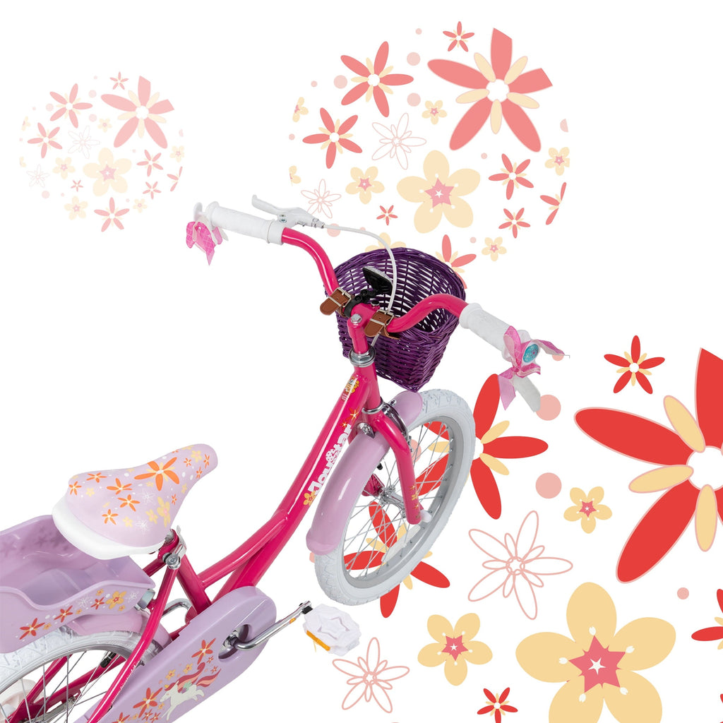 Joystar Unicorn 14inch Girls' Bike, Mint Pink