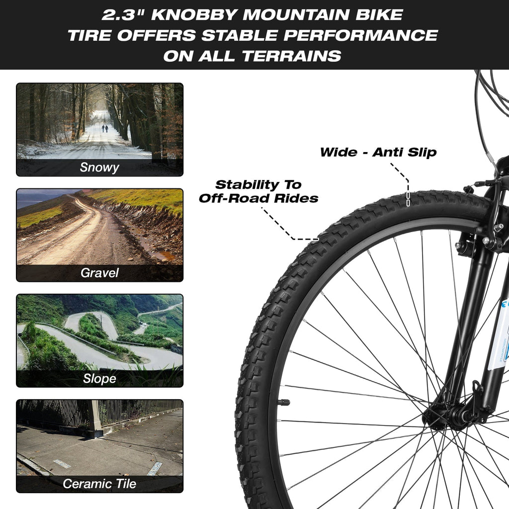 Hykolity 29 inch Mountain Bike 29r MTB Sport Bicycle Large Bike Full Suspension Lightweight Outdoor Cycling for Adult Men Woman - Pale White