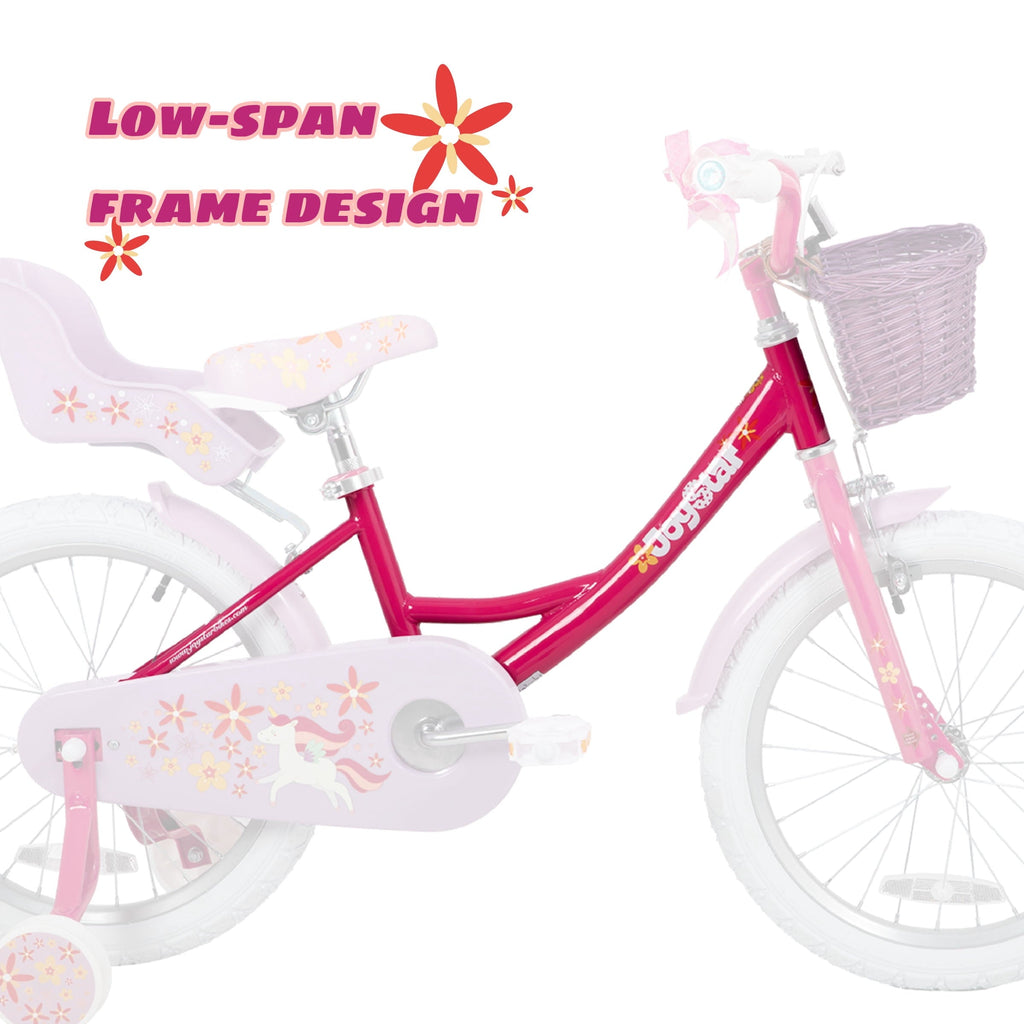 Joystar Unicorn 14inch Girls' Bike, Mint Pink