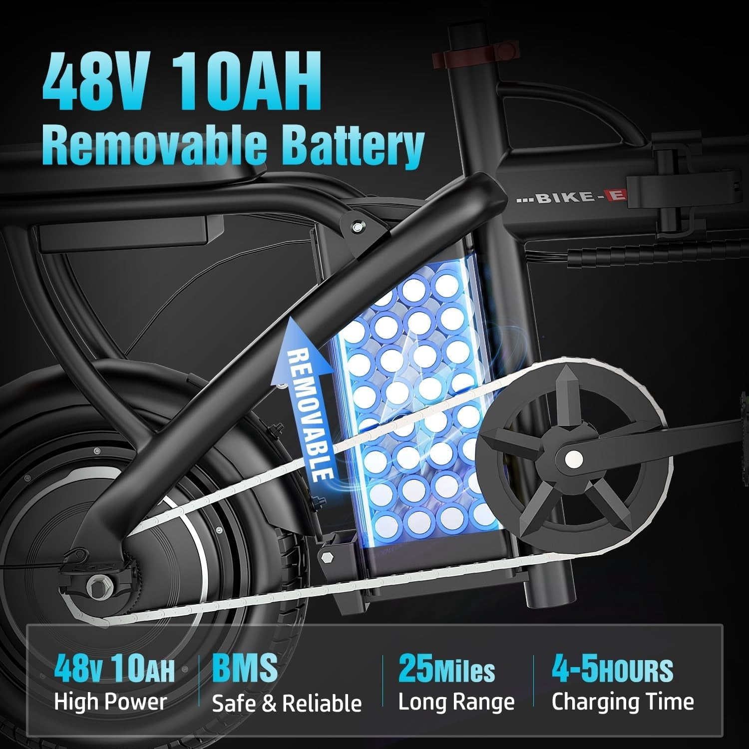 Electric Bike for Adults, 48V 10AH Removable Battery, 20MPH 25Miles Commuting Ebikes for Women Men, 500W Brushless Motor