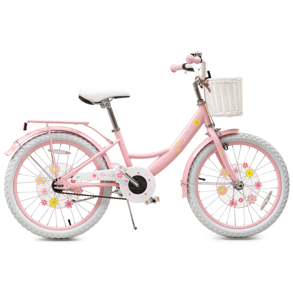 ACEGER 14 Inch Girls Bike with Basket, Training Wheels, Doll Seat, Purple Kids Bicycle for Ages 3-5