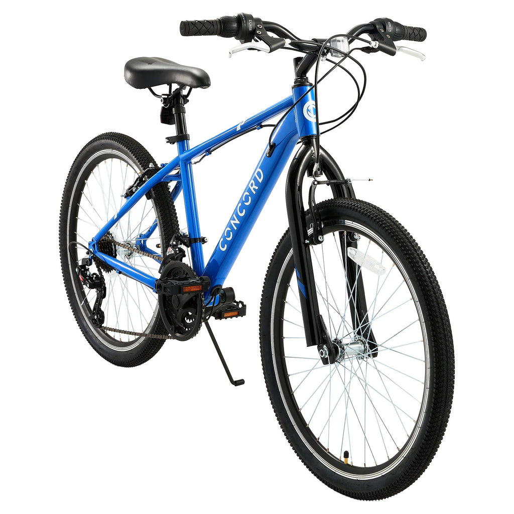 Concord 24 Hybrid Bike, 21 Speed, Blue, Fits Riders 4'6-5'6, Teen, Adult, Unisex