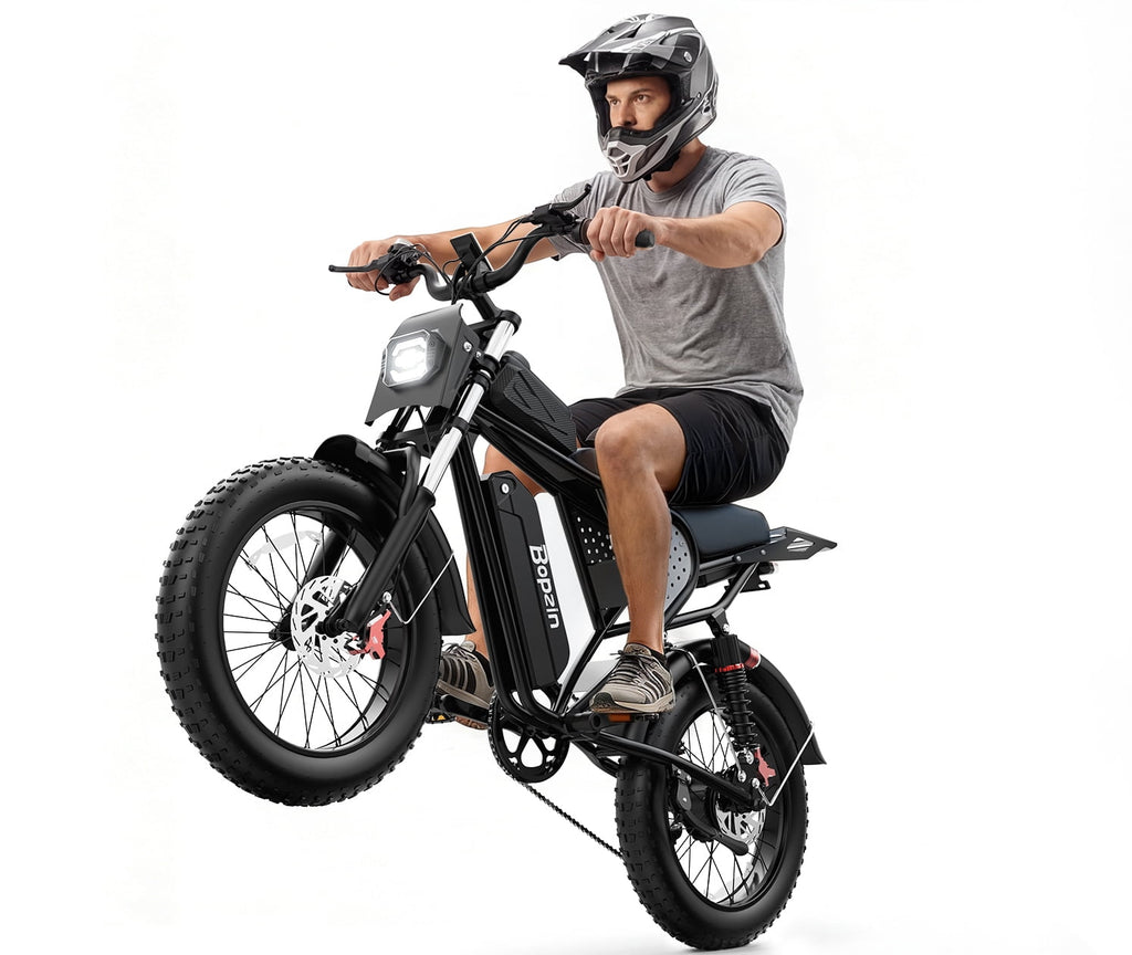 Bopzin Electric Bike for Adults, Peak 1500W App & Anti-Theft, 48V/25Ah, 20x4.0 Fat Tire Ebike, UL2849 E-Mountain Bike