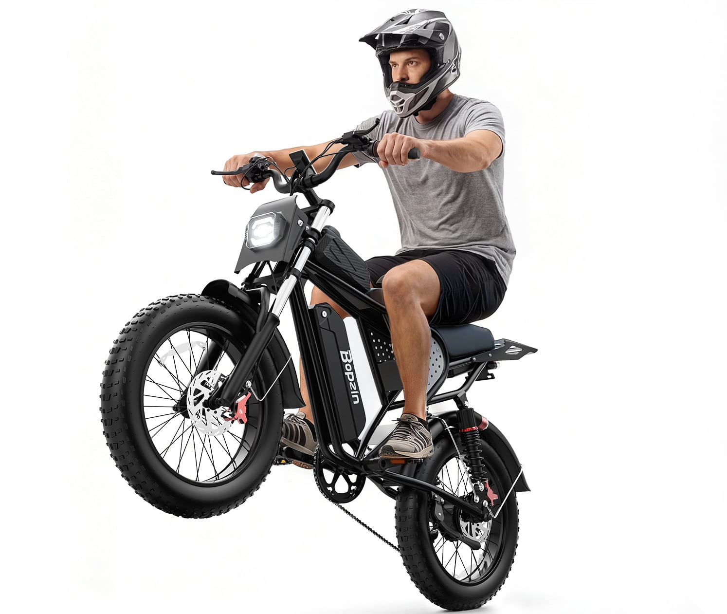 Bopzin Electric Bike for Adults, Peak 1500W App & Anti-Theft, 48V/25Ah, 20x4.0 Fat Tire Ebike, UL2849 E-Mountain Bike