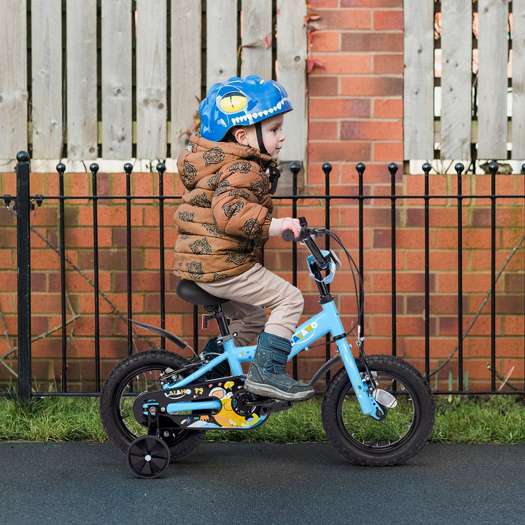 Ktaxon Bike, 18 Inch Bicycle with Training Wheels and Kickstand, Easy to Assemble, Learning to Ride, Blue