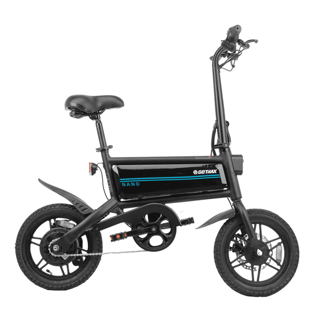 Gotrax Nano 14 Folding Adult Electric Bike,15.5mph 36V 350W Peak Foldable City Bike With LED Light,White