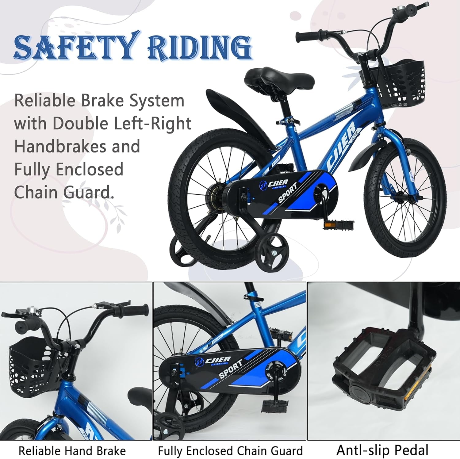 14 Kids Bikes for Girls and Boys, DEYGIA Kids' Bicycles with Training Wheels, Ages 3-5 Years