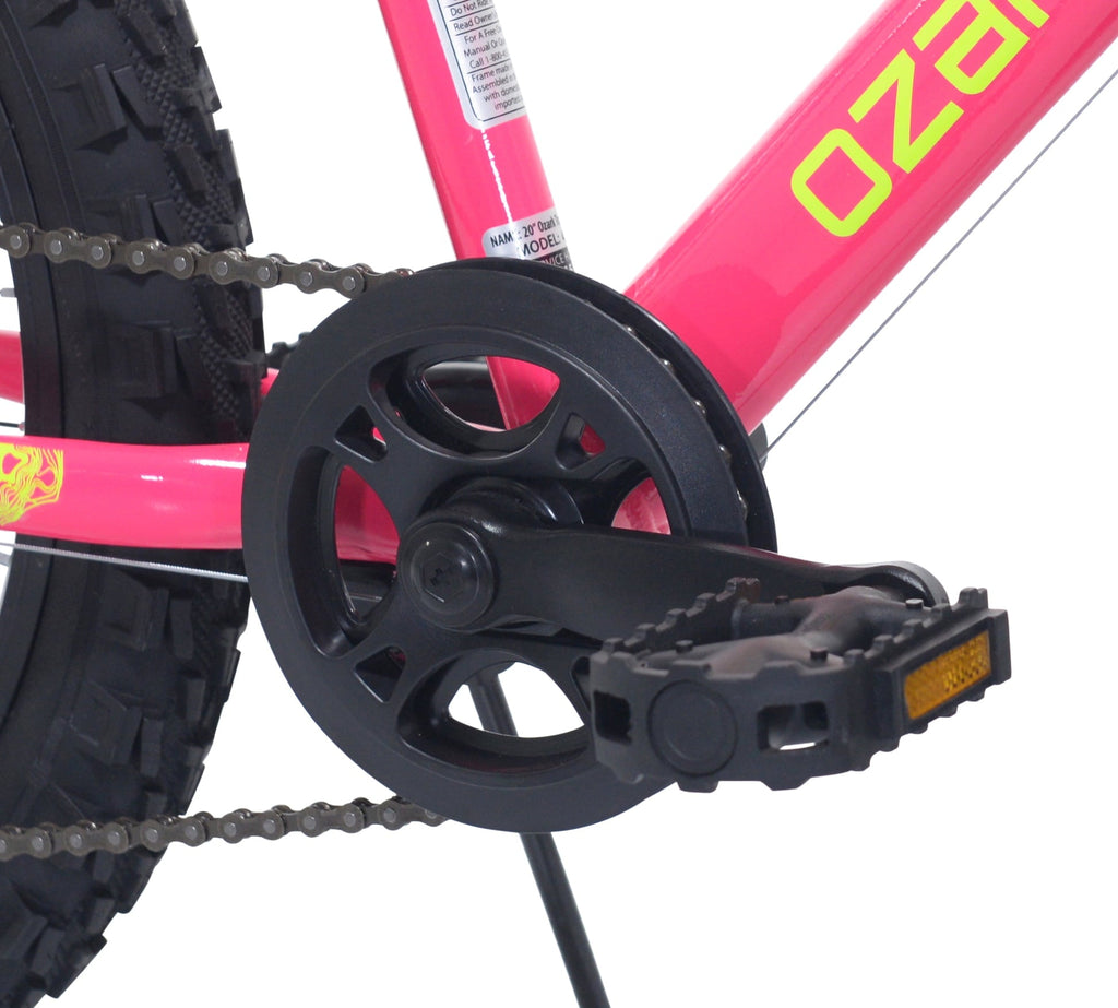 20 Ozark Trail Mountain Bike, 7 Speed, Fits Rider 3'11-4'4, Pink, Child/Tween/Teen, Unisex
