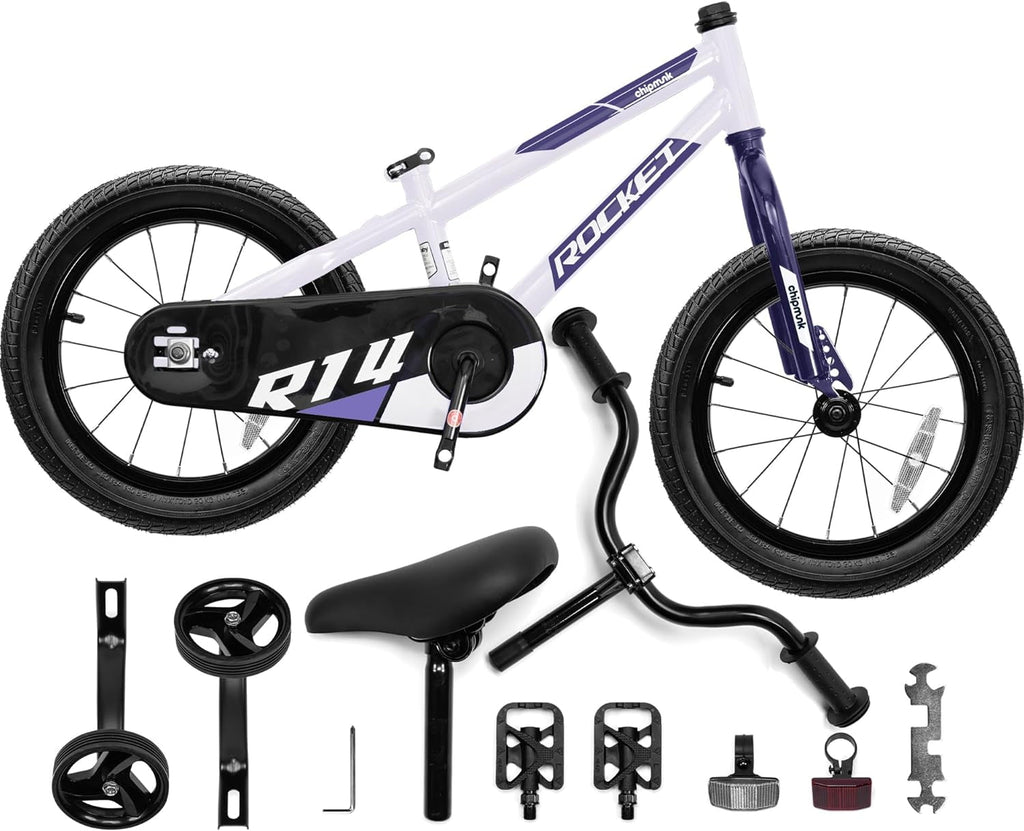 RoyalBaby Rocket Kids 14-Inch BMX Training Wheel Bicycle,Blue