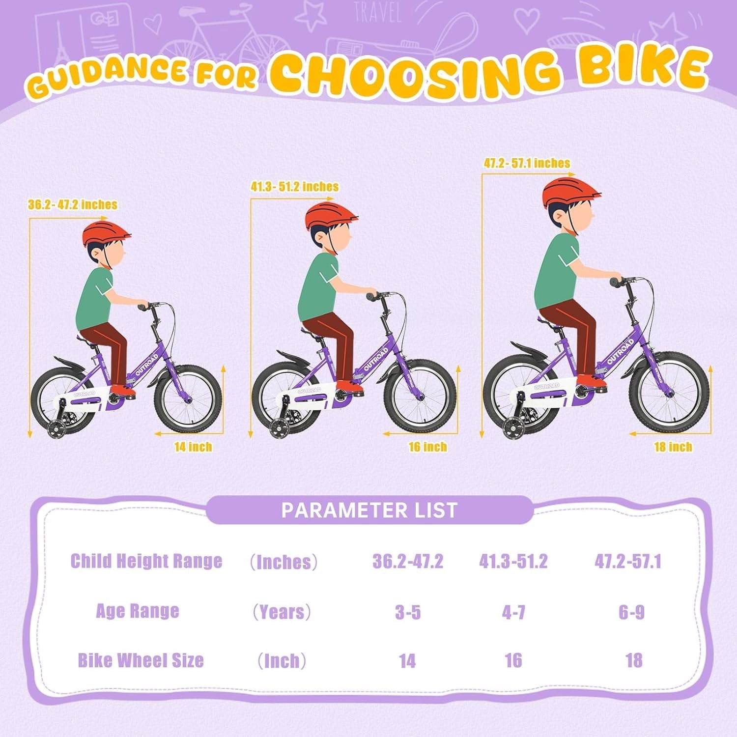 Marknig 14 16 18 Folding Kids Bike with Removable Training Wheels, Children's Bicycle for Boys & Girls Ages 3-9 Years, Easy-Storage Toddler Bike