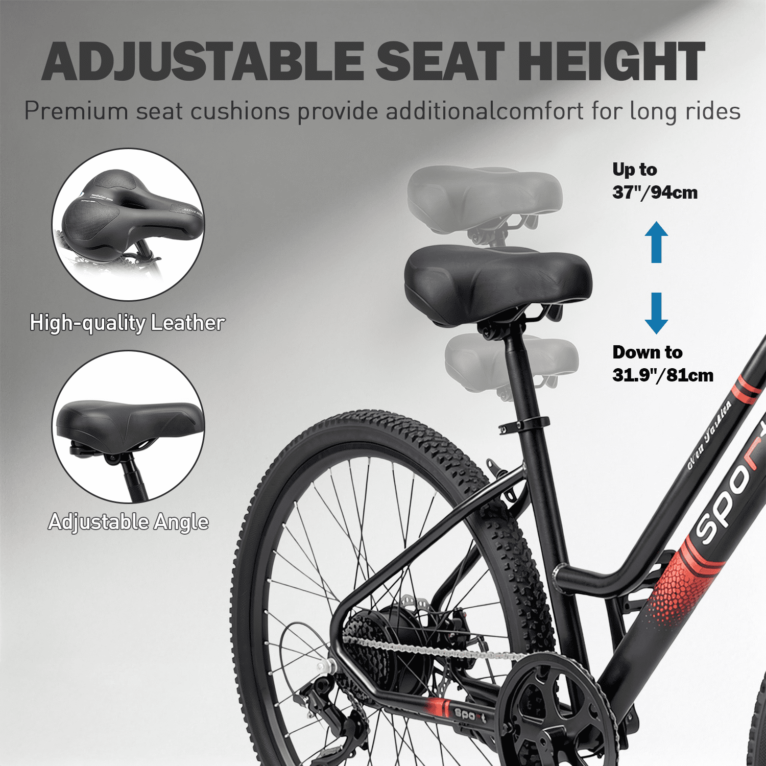 OwnGold 26 Electric Bike for Adults, 500W Peak Motor, 20MPH, 35+ Miles Range, 432Wh Battery, Commuter Ebike with Basket, 7-Speed, Lightweight, UL2849 Certified