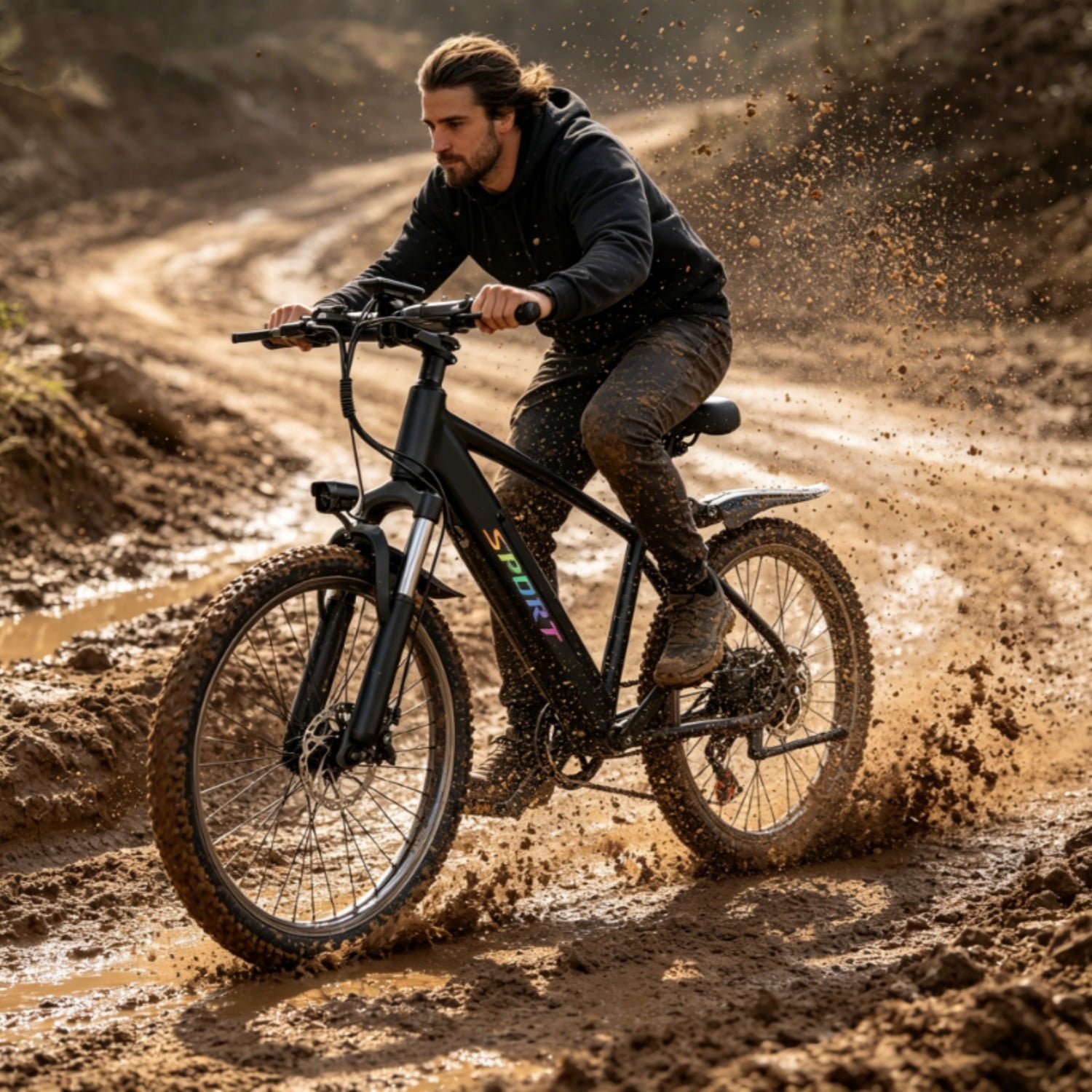 F28-1500W Peak 26 Electric Mountain Bike for Adults,48V 10.5A Off-Road E-Dirt Bike (Removable Battery）55 Mile Range,LCD Display,365 lbs Capacity,Pneumatic Tires-UL2849 Certified (Camp,Trail Rid)