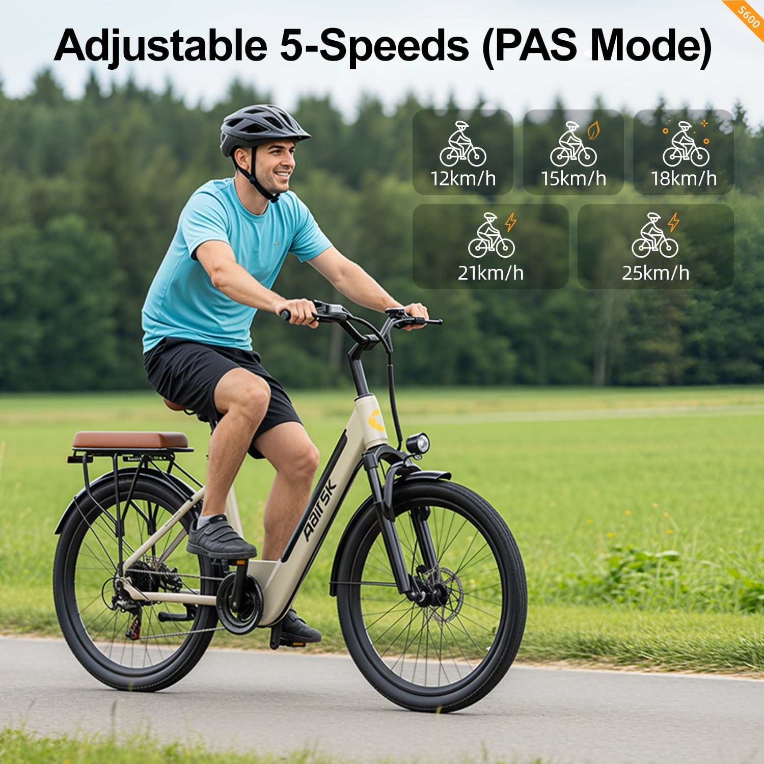 Unibike 250W Electric Bike for Adults, 36V 13AH Removeable Battery, 26'' City Bicycle, 15MPH Commuter Women Ebike
