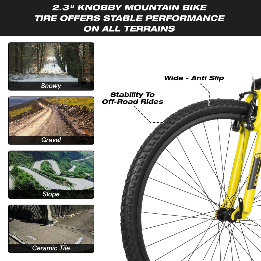 Hykolity 29 inch Mountain Bike 29r MTB Sport Bicycle Large Bike Full Suspension Lightweight Outdoor Cycling for Adult Men Woman - Pale White
