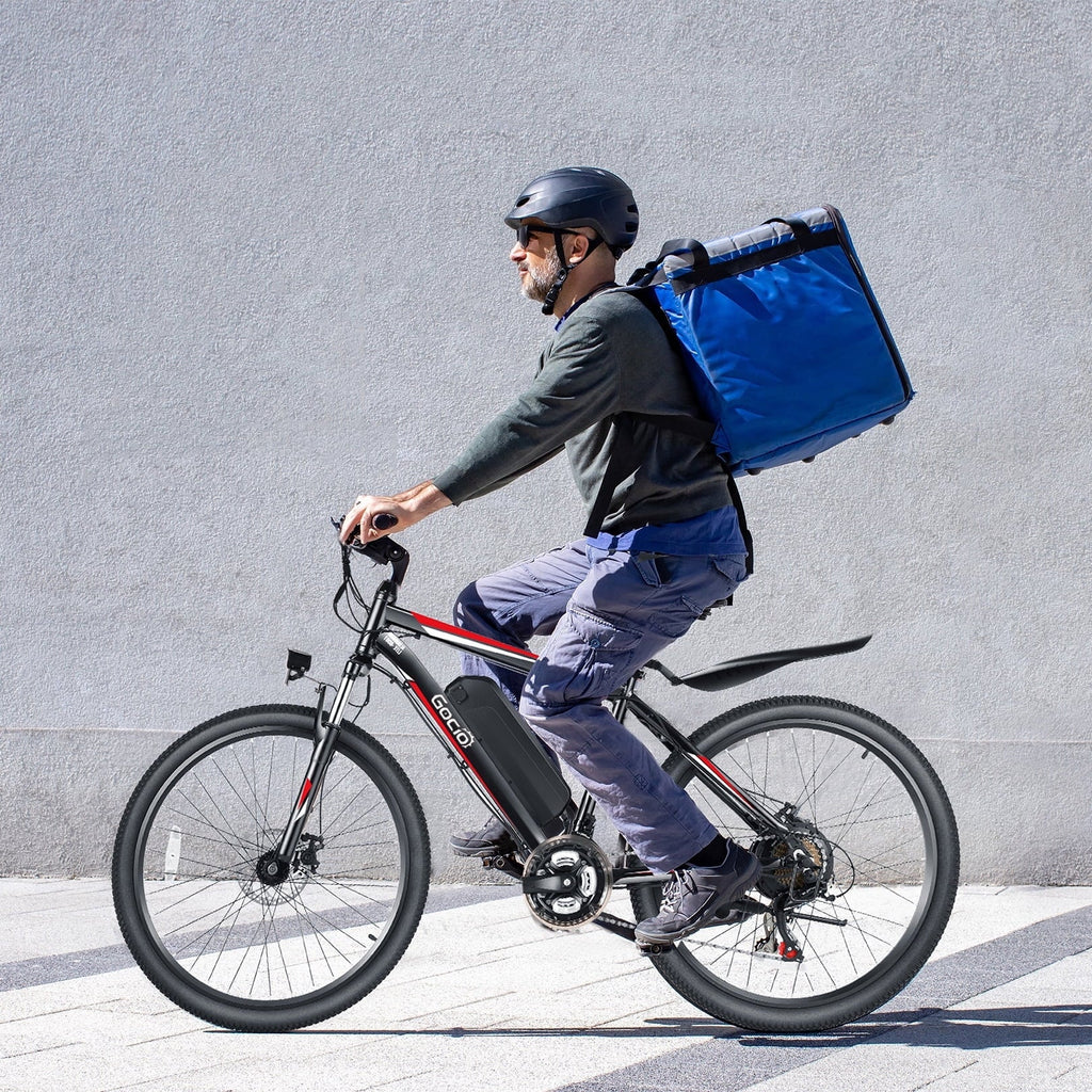 Gocio Peak 750W Electric Bike 26 Electric Bicycle for Adults Max 19.8mph Cruise Control System Ebike, 48V 375Wh Mountain Bike, 21 Speed for Man Woman UL2849 Certified