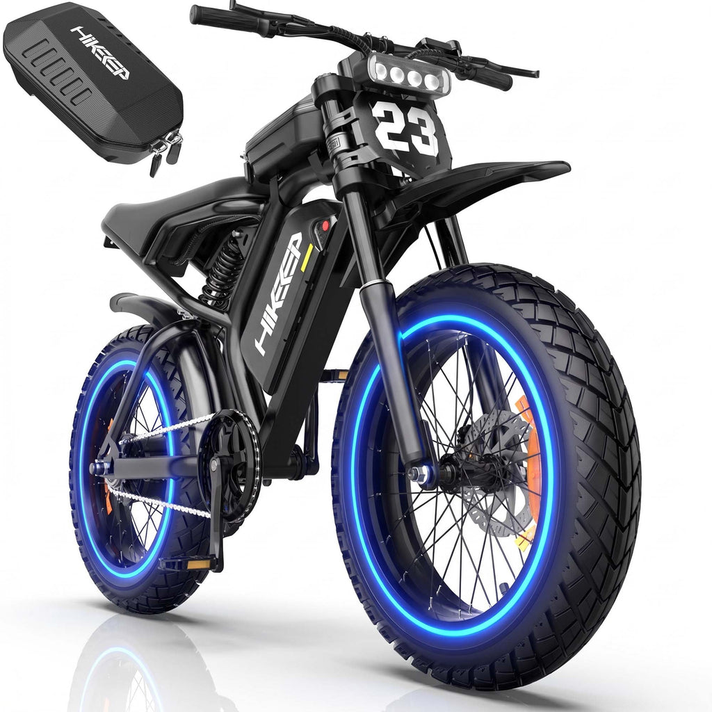 HiKeep 20 Fat Tire Electric Bike for Adults, 750W 1500W Peak Motor, 48V 17.5Ah Removable Battery E-Mountain, Full Suspension Dirt Ebike, UL2849