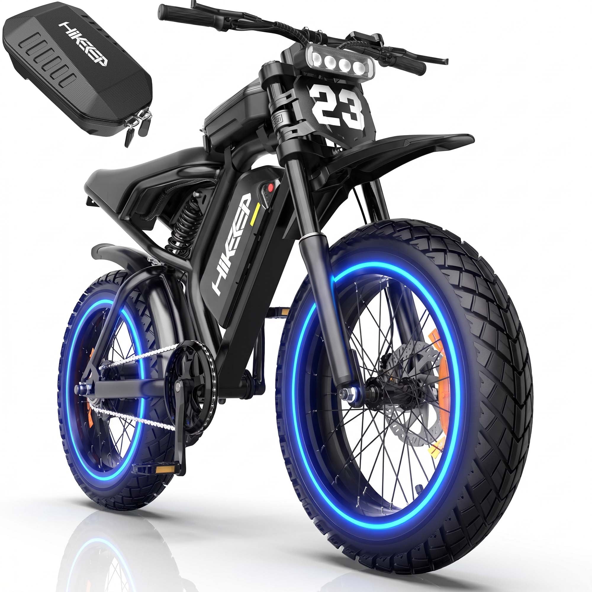 HiKeep 20 Fat Tire Electric Bike for Adults, 750W 1500W Peak Motor, 48V 17.5Ah Removable Battery E-Mountain, Full Suspension Dirt Ebike, UL2849