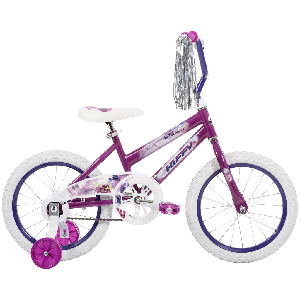 Huffy 16 Sea Star Kids' Bike, Fits Riders 42 - 48, Purple, Youth, Girls