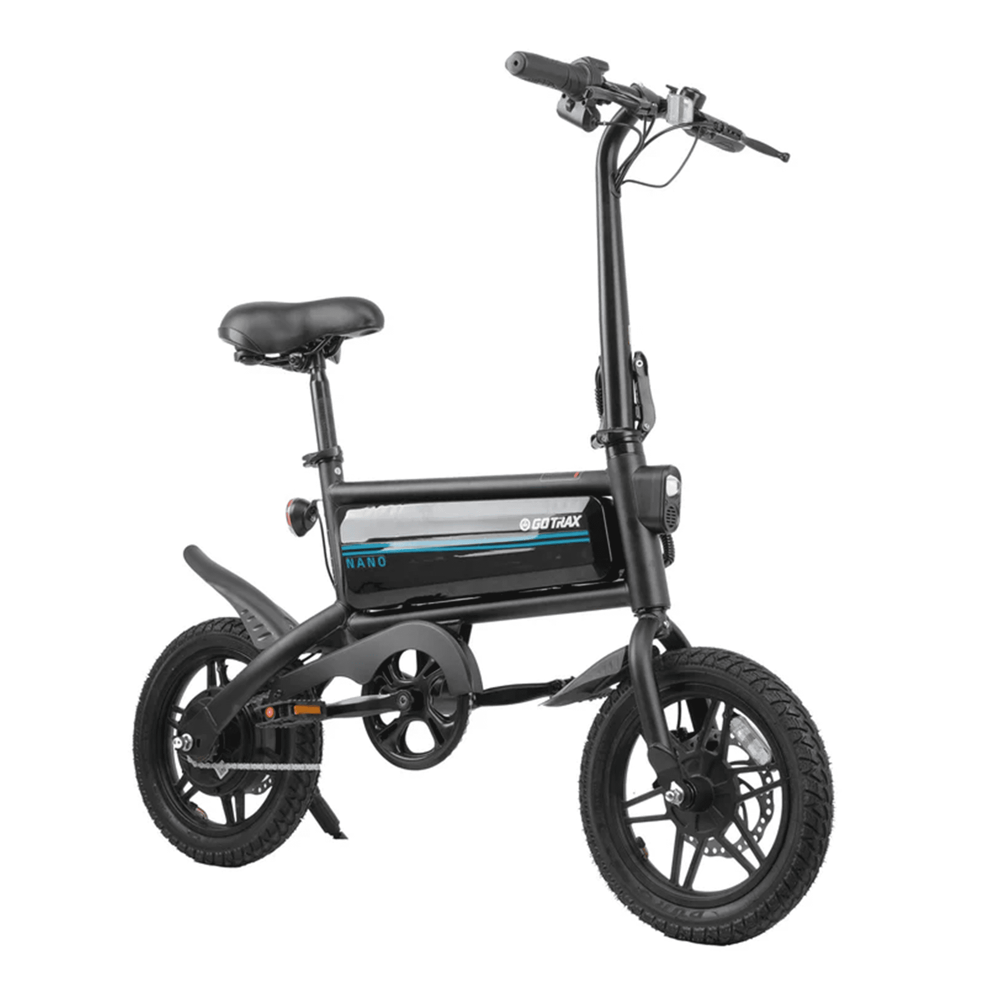Gotrax Nano 14 Folding Adult Electric Bike,15.5mph 36V 350W Peak Foldable City Bike With LED Light,White