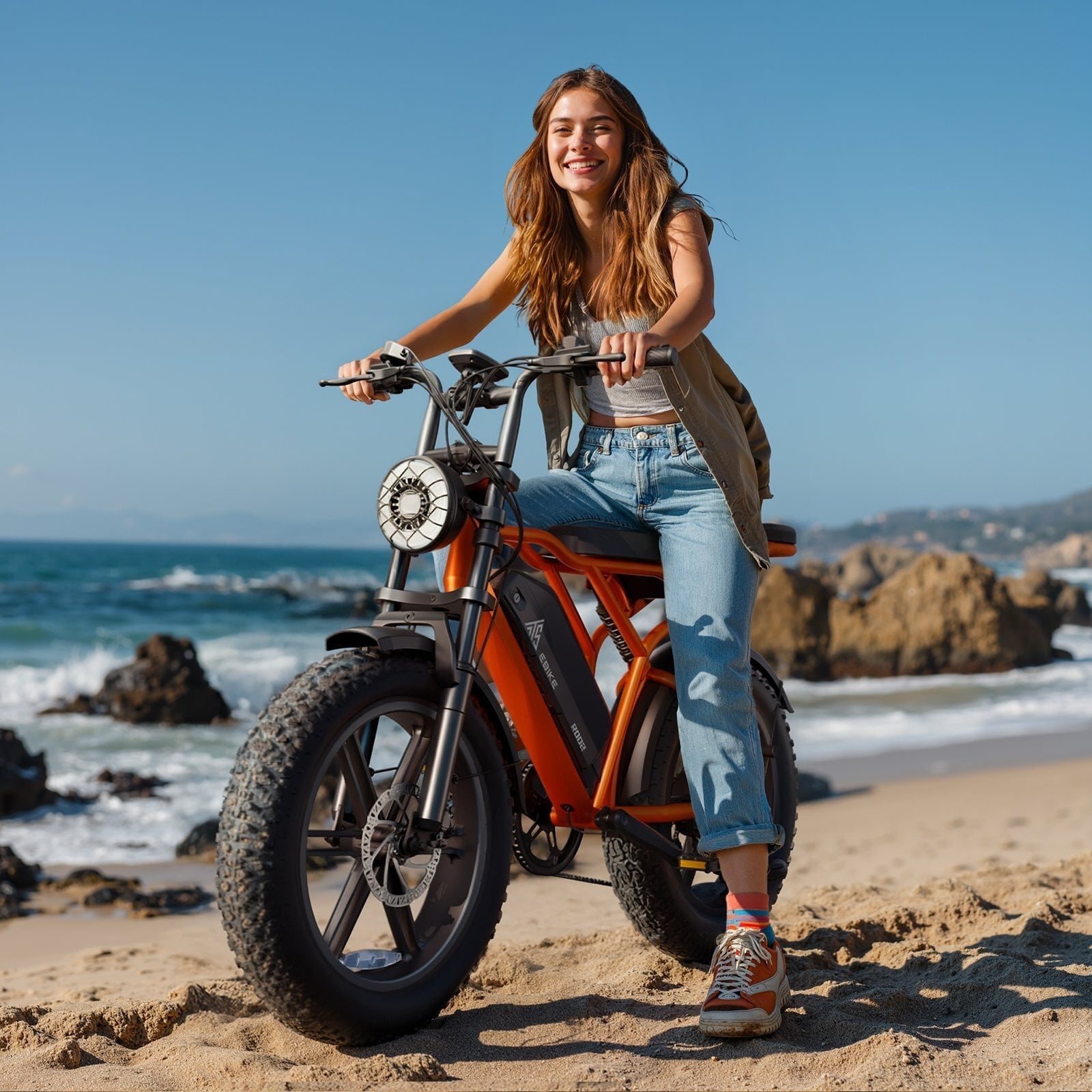 TST Electric Bike for Adults, 750W Peak 1500W Motor, 20x4 Fat Tire, E Mountain Bike, 48V/15AH UL2849
