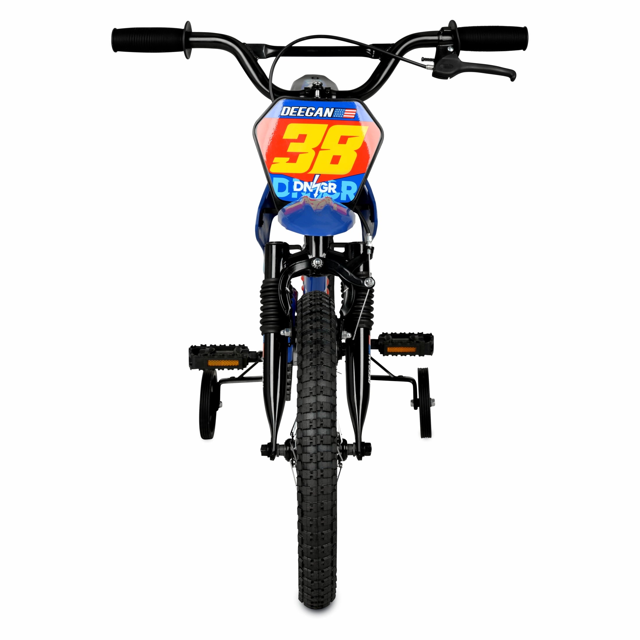 Hyper Bicycles 16 'Danger Boy' Deegan Moto Bike, Children Ages 5-7, Blue