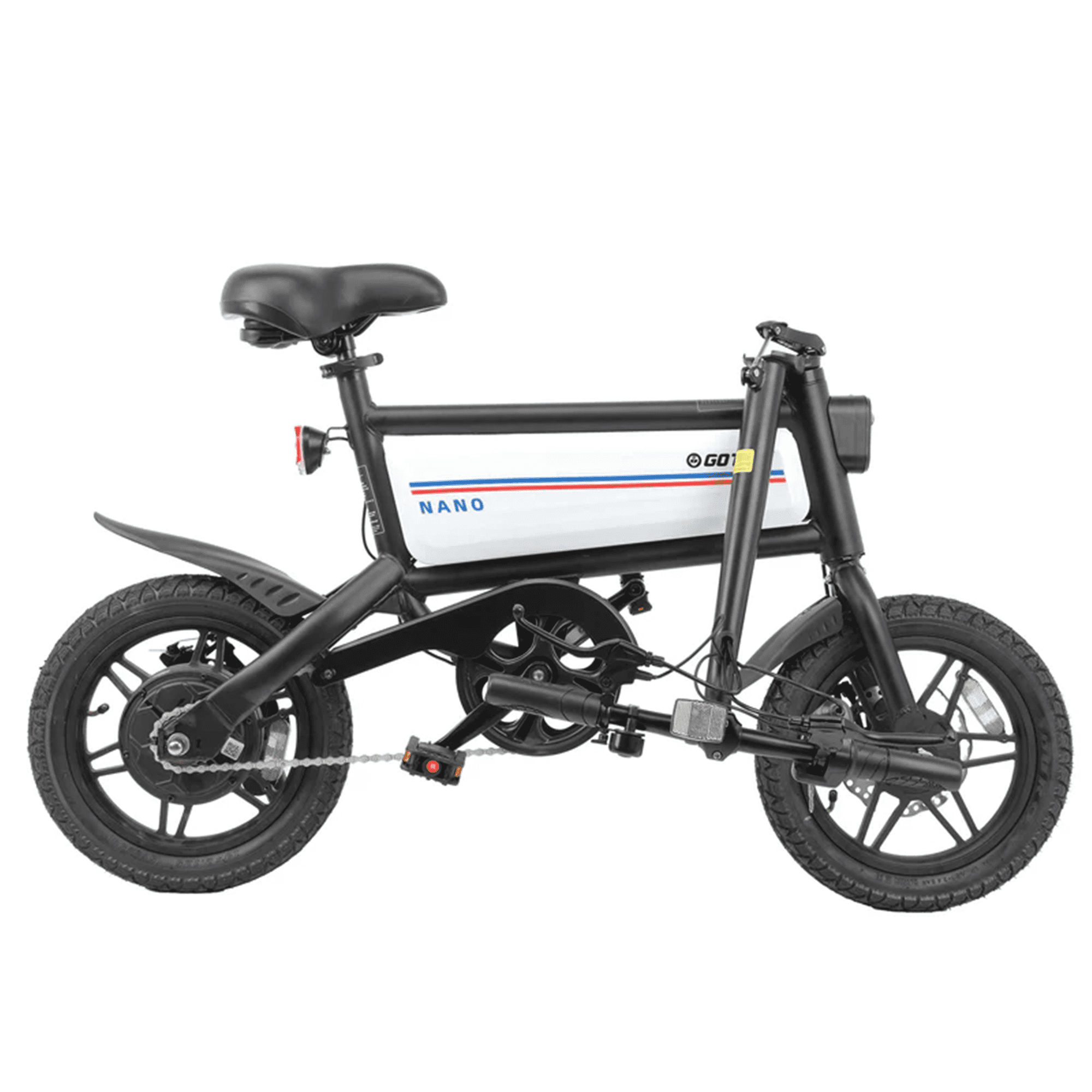 Gotrax Nano 14 Folding Adult Electric Bike,15.5mph 36V 350W Peak Foldable City Bike With LED Light,White