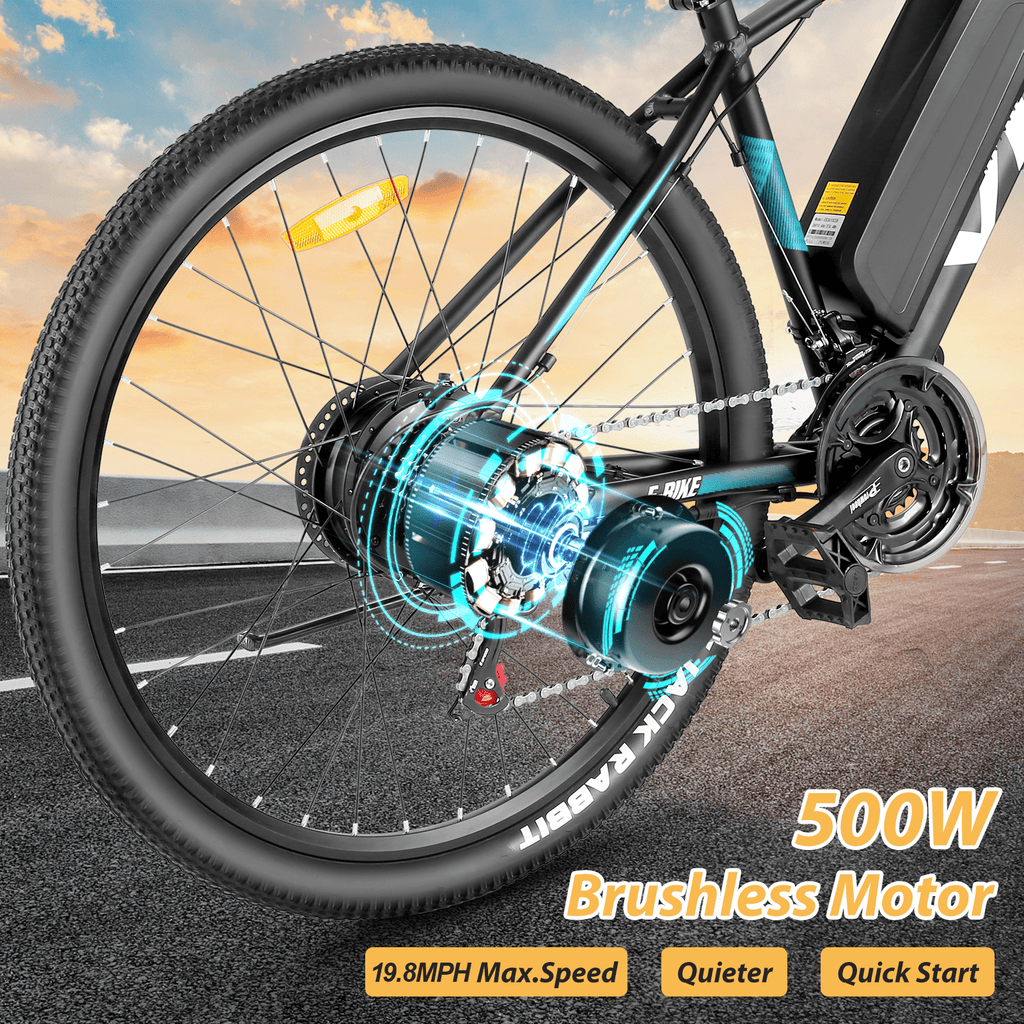 Vivi Electric Bike for Adults 27.5 Electric Mountain Bike 48V 500W High-Step Electric Bike 21 Speed Adult Commuter Bike 19.8MPH with Cruise Control, UL2849 Certified