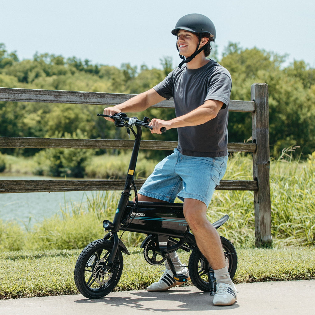 Gotrax Nano 14 Folding Adult Electric Bike,15.5mph 36V 350W Peak Foldable City Bike With LED Light,White