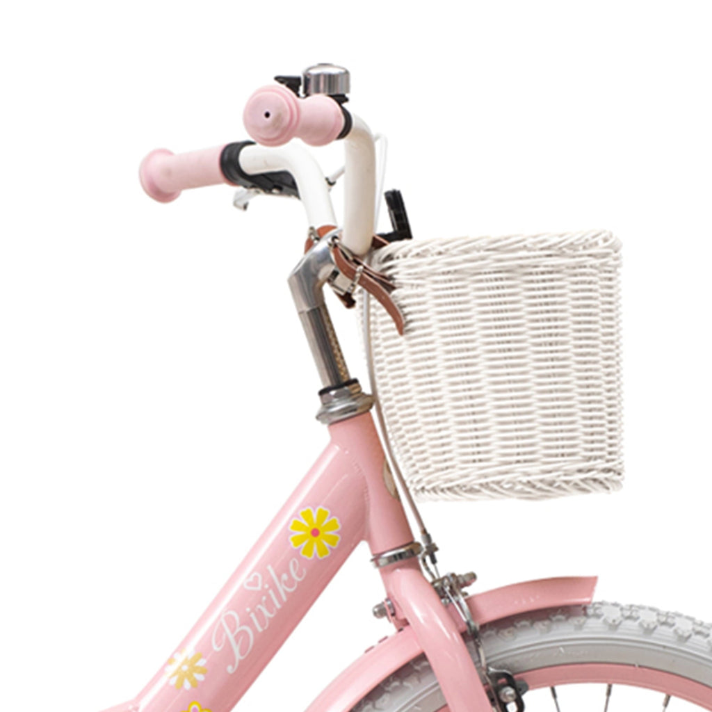 ACEGER 14 Inch Girls Bike with Basket, Training Wheels, Doll Seat, Purple Kids Bicycle for Ages 3-5