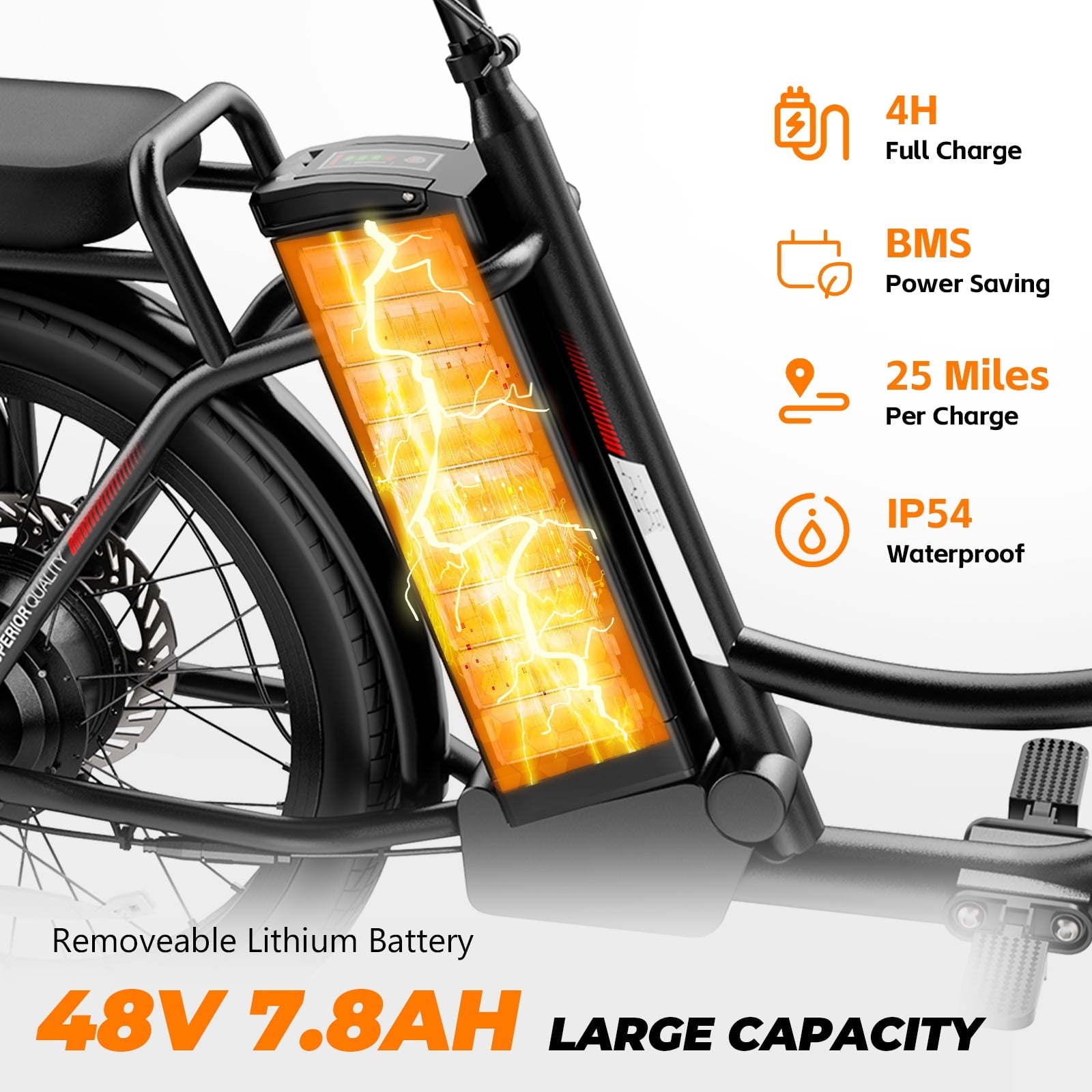 SANOPY 500W Electric Bike for Adults,48V Removable Battery,20 Mile Range&20MPH Max Speed,Electric Scooter with Seat,Commuter E-scooter for Adults and Teens,Gray,UL2272