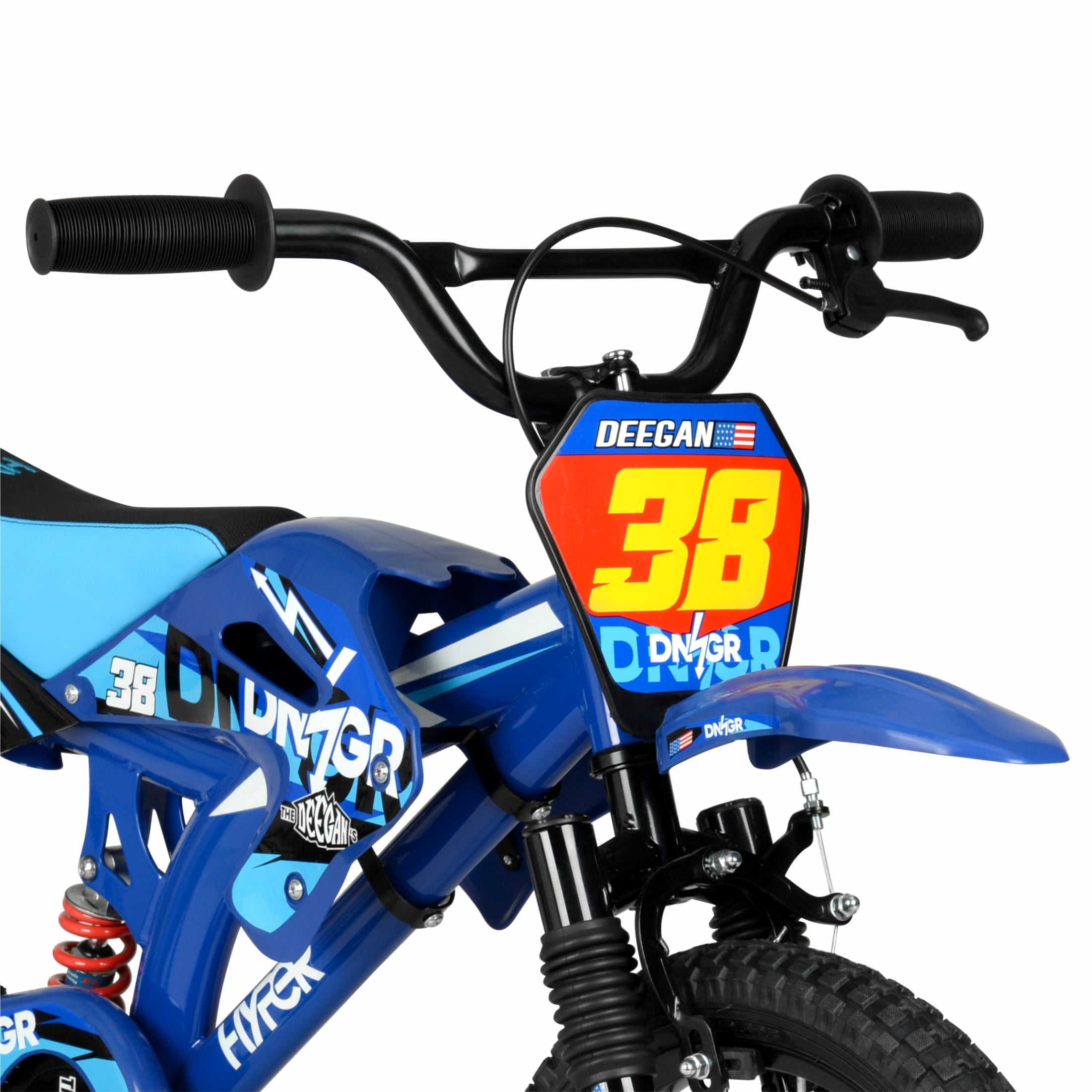 Hyper Bicycles 16 'Danger Boy' Deegan Moto Bike, Children Ages 5-7, Blue