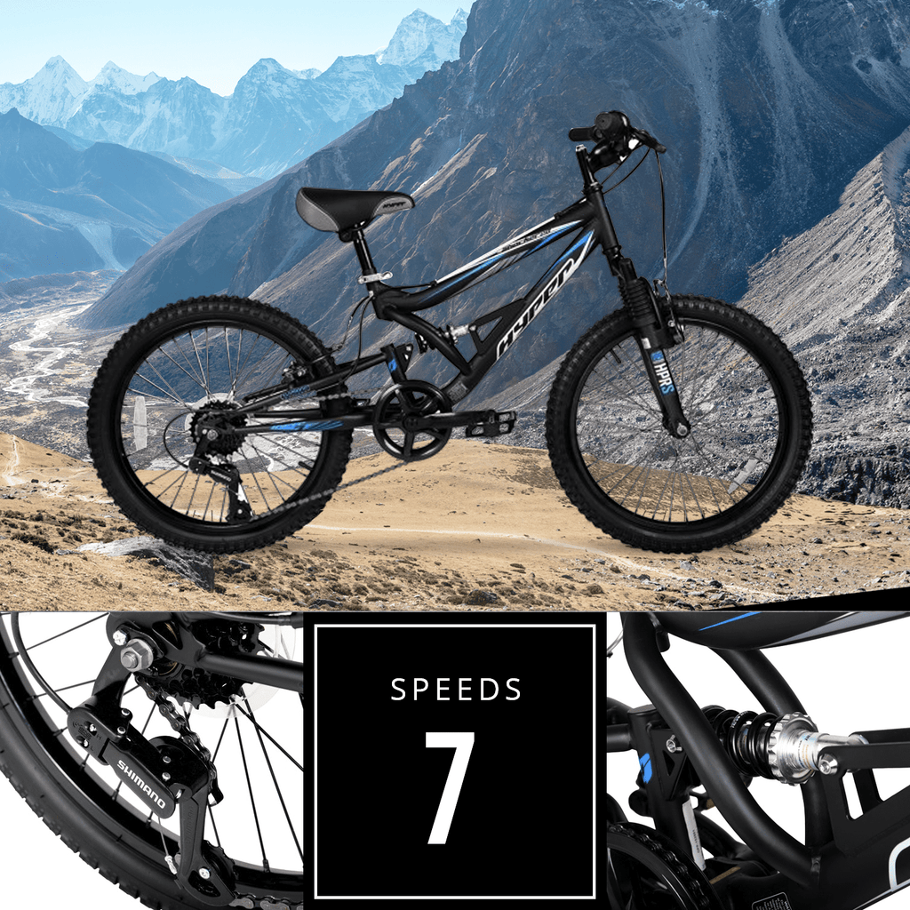 Hyper Bicycles Shocker Mountain Bike, 20 Wheels, Kids Age Group 8-13 Years, Black, Child