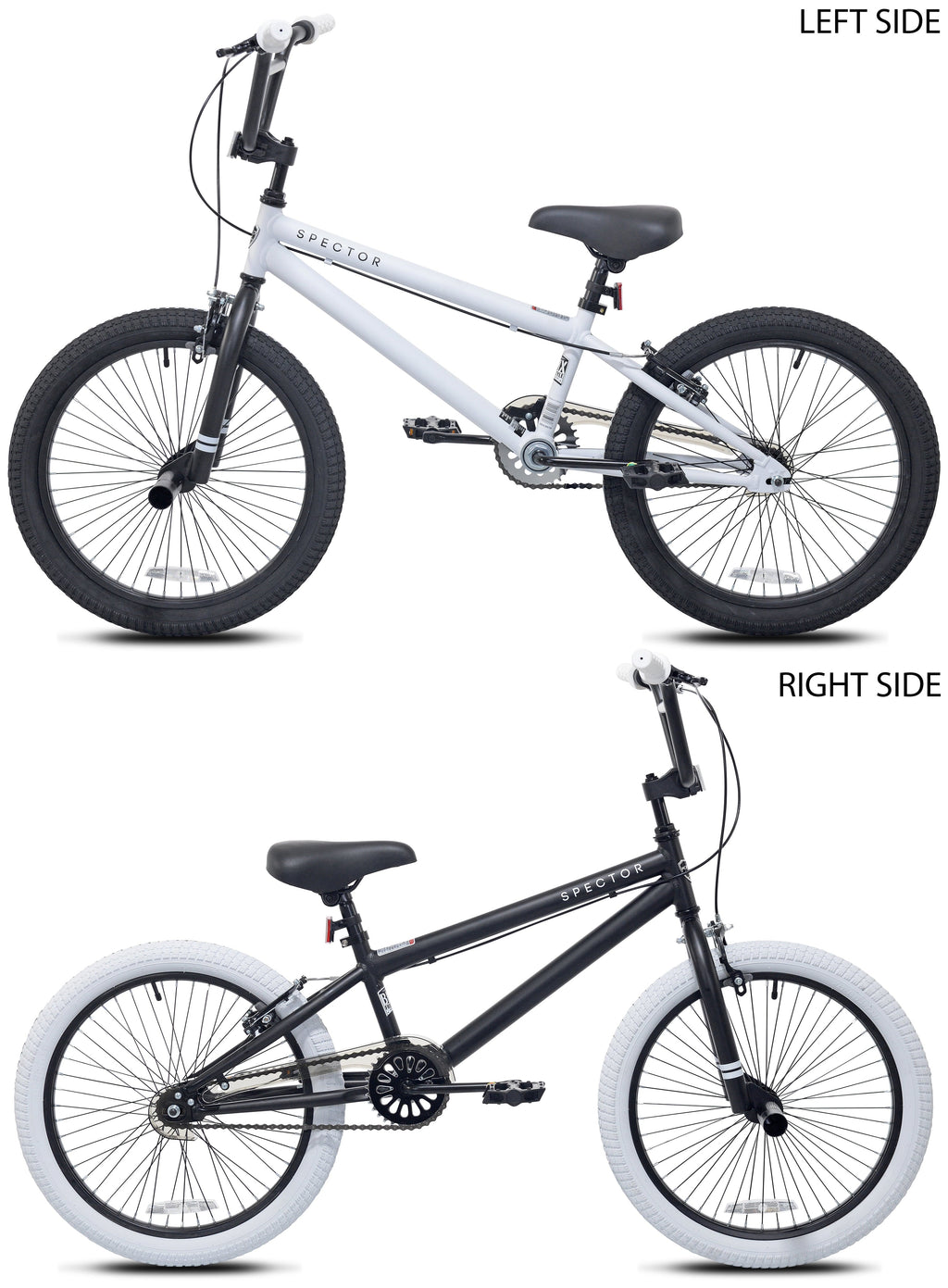 20 Kent Bicycles Spector BMX Bicycle, Fits Rider 4'2 - 5', Black/White, Child/Tween/Teen, Unisex