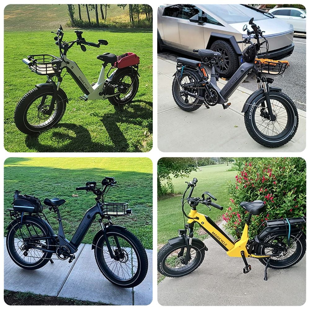 Magicycle Electric Bike for Adults, 750W Ebike with 52V 20Ah Removable Battery, 100 Miles, 28mph Max Speed, 7 speed,20'' Fat Tires Commuter City Cruiser Electric Bicycles, UL2849