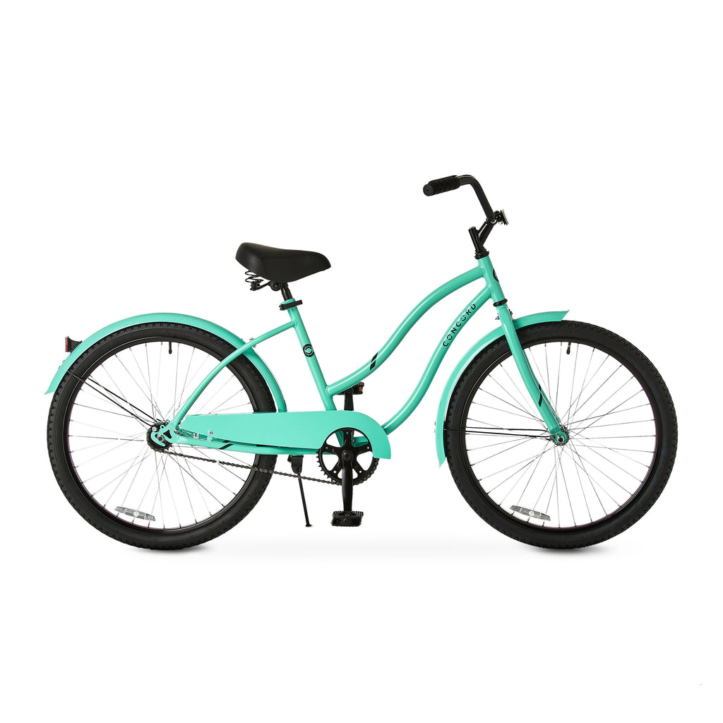 Concord 24 Pacifica Cruiser Bicycle, Fits Riders 4'6 - 5'6, Teen, Unisex, Sea Green
