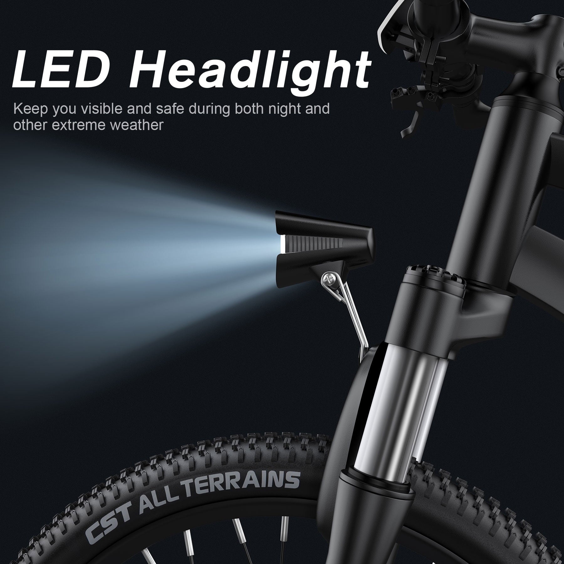 TotGuard Electric Bike for Adults 27.5 E-Bike with 500W Motor, Electric Mountain Bike with 48V 10Ah Battery, Lockable Suspension Fork, Shimano 21 Speed Gears UL2849