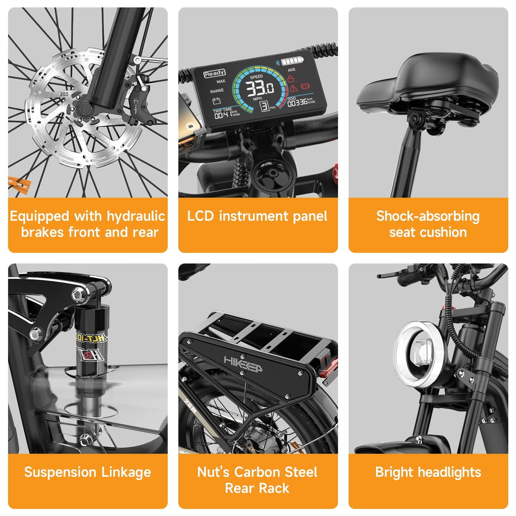 Helokeep 26 Green Fat Tire High Performance Cargo Electric Bike for Men, 4000W Peak 2000W, 40MPH, 48V 25Ah UL2849 Off-Road Ebike