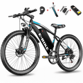 26 Electric Bike for Adults, ebike 750W Peak Power Motor, 25MPH 35Miles Electric Mountain Bike with 432Wh 12Ah Removable Battery, 7-Speed,UL 2849