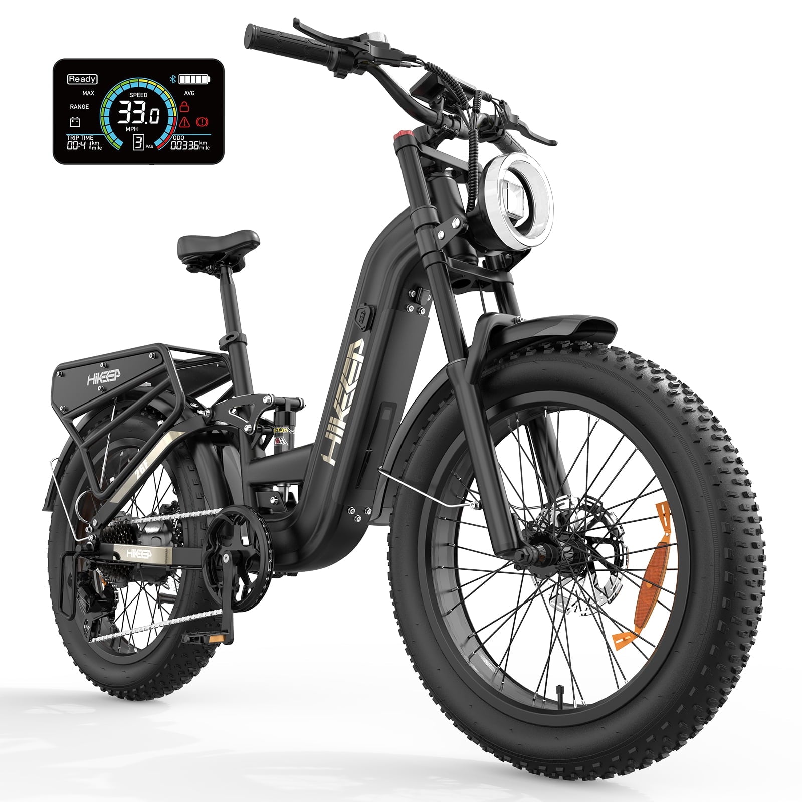 Helokeep 26 Green Fat Tire High Performance Cargo Electric Bike for Men, 4000W Peak 2000W, 40MPH, 48V 25Ah UL2849 Off-Road Ebike
