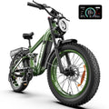 Helokeep 26 Green Fat Tire High Performance Cargo Electric Bike for Men, 4000W Peak 2000W, 40MPH, 48V 25Ah UL2849 Off-Road Ebike
