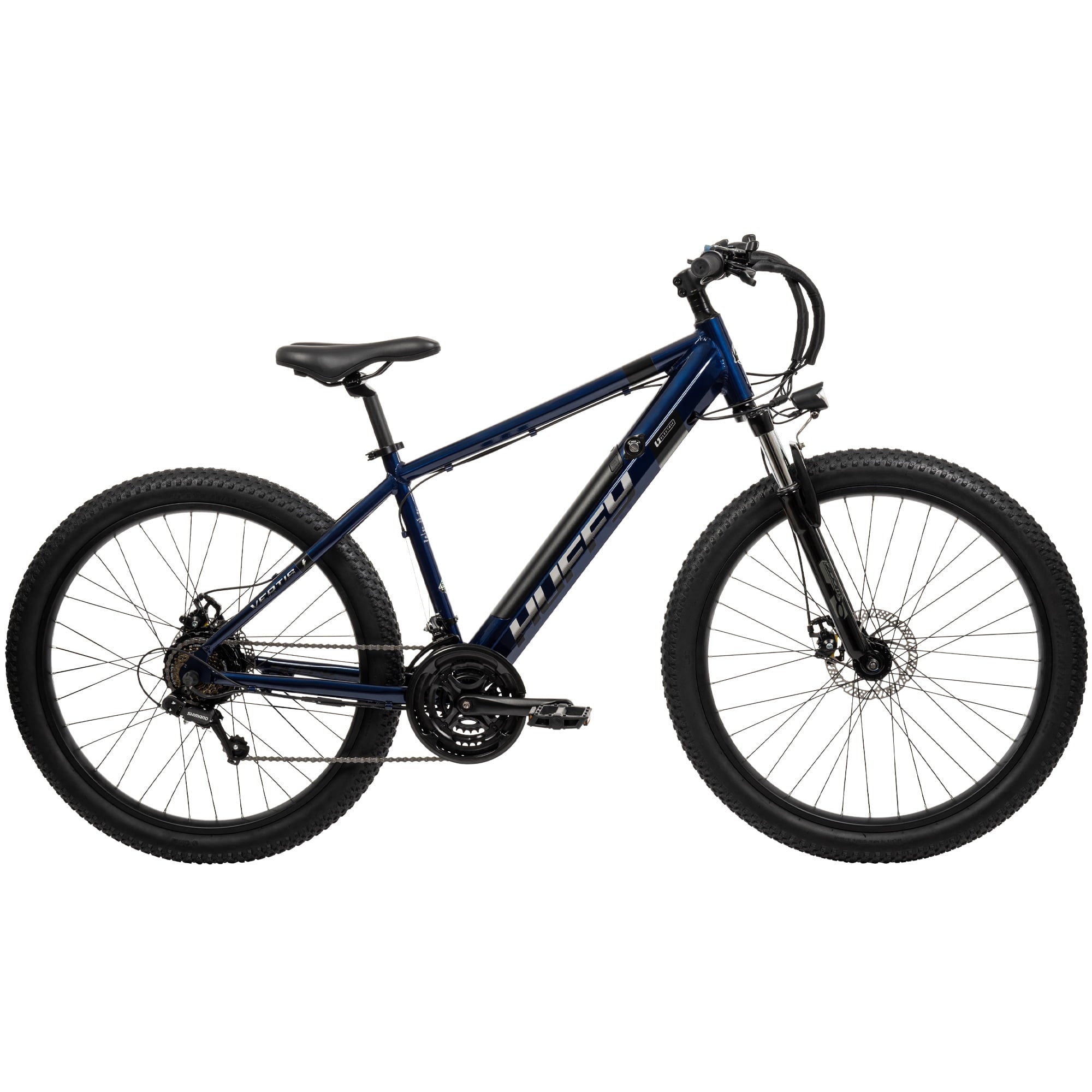 Huffy 27.5 Vertis 36V Electric Mountain Bike, Fits Riders 60+, Gray, Adult, Unisex