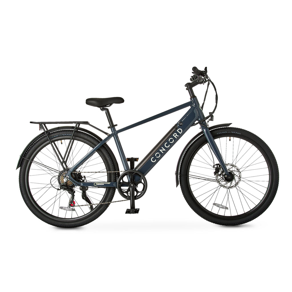 Concord 27.5 Aluminum Step-Over Electric Bike, 36V, Class 2, Gray - Unisex Adult