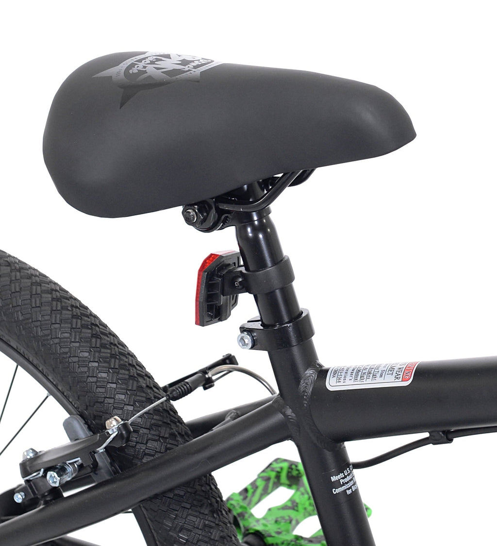 20 Kent Chaos BMX Bicycle, Fits Rider 4'2 - 5', 0, Hydro Dip Matte Black, Child, Unisex